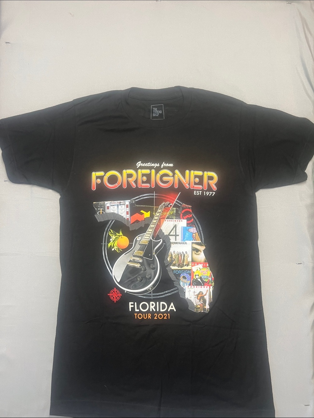 Foreigner Florida Tour 2021 Black Graphic T-Shirt